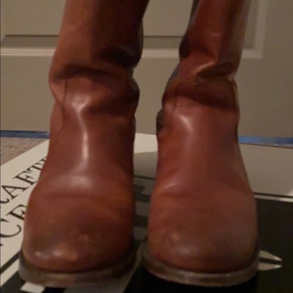 Frye Melissa button cowboy boot cognac 6.5 leather fall boot - Picture 4 of 13